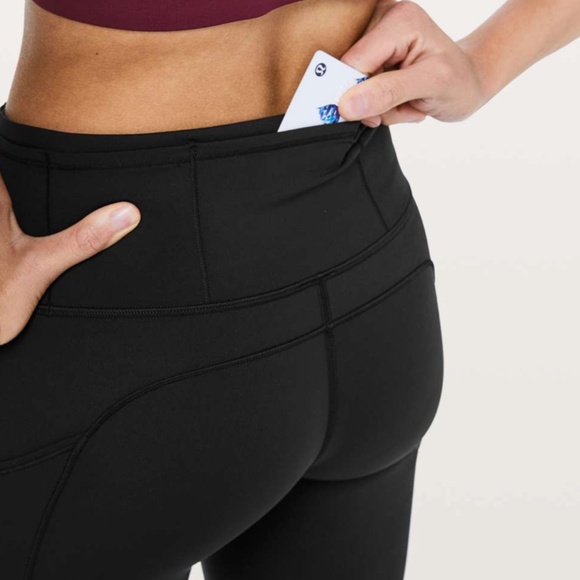 Lululemon Fast & Free 7/8 Tight II *Non-Reflective Nulux 25" Black Size 6 - Picture 5 of 9